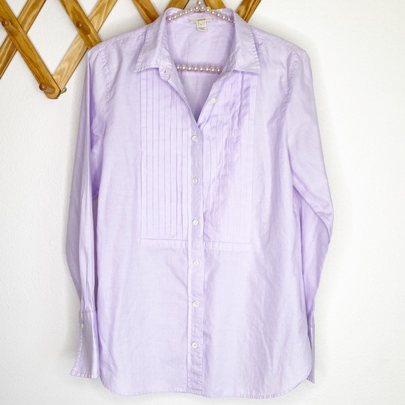 J CREW classic pleated button up. - Picture 1 of 3